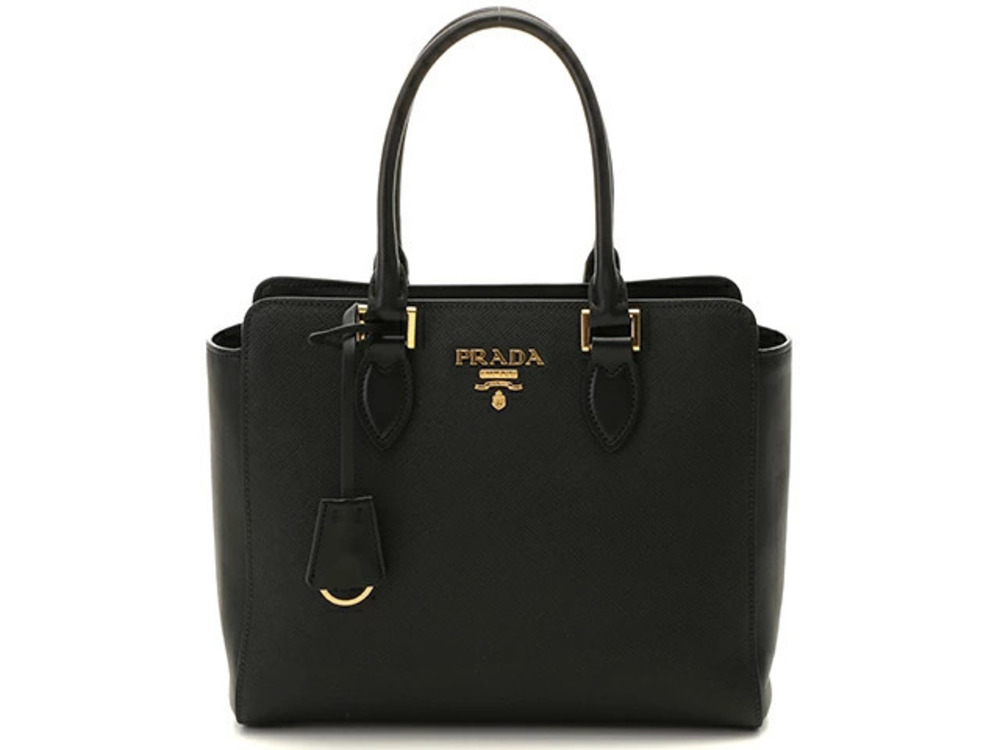 Prada Bag Shoulder Saffiano Calfskin Black